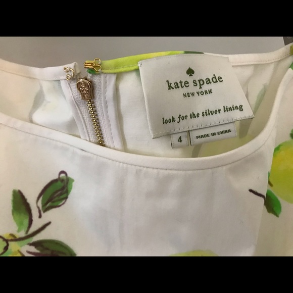 Kate Spade Lemon Dress Sz 4 - Picture 6 of 9